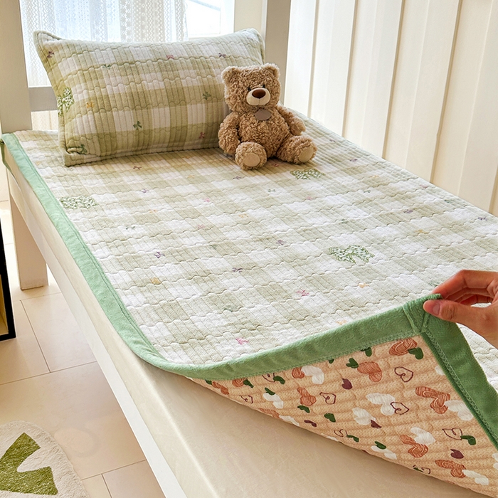 91家纺网 家纺一手货源 找家纺 丫丫家纺 2025新款牛奶绒床盖 福蝶结绿