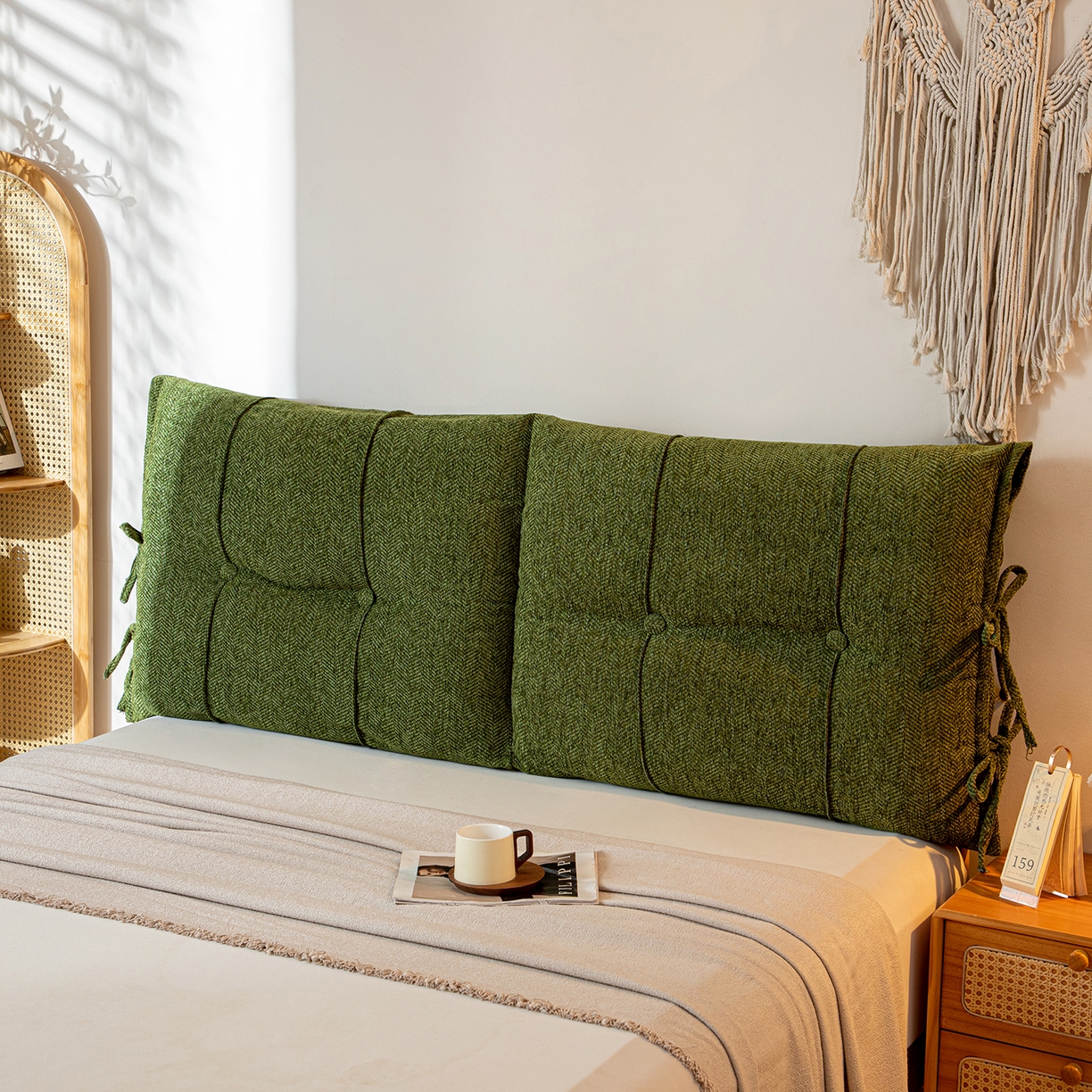 91家纺网 家纺一手货源 找家纺 （总）沐沐家纺 2026新款人字纹床头靠背