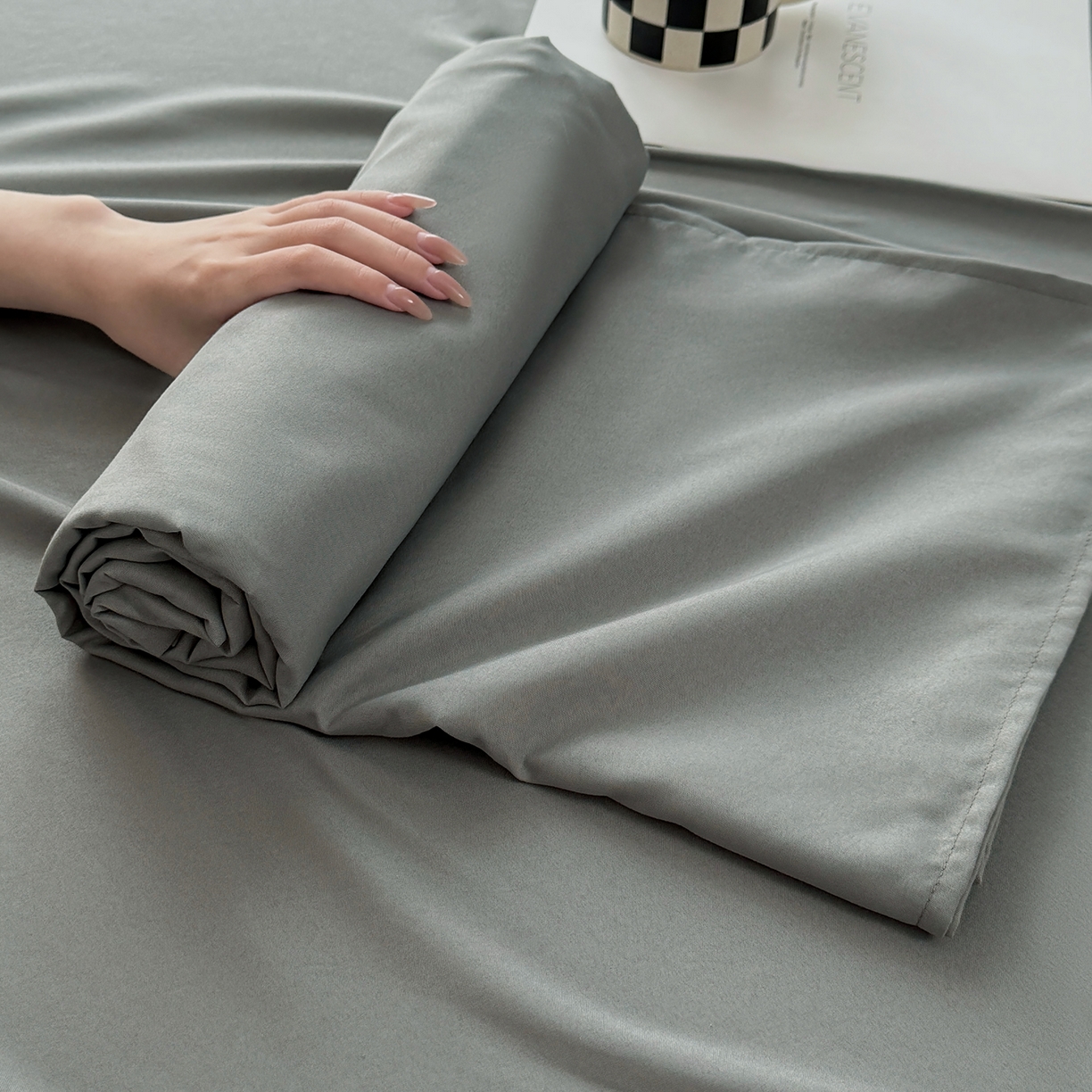 91家纺网 家纺一手货源 找家纺 （总）十一家居 2025年新款ins风A类母婴级亲肤云朵水洗棉单床单