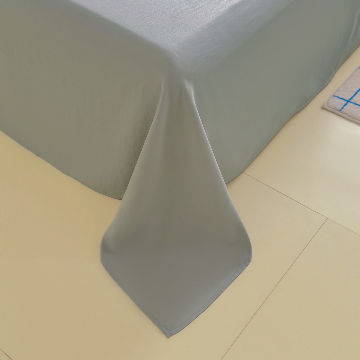 91家纺网 家纺一手货源 找家纺 十一家居 2025年新款ins风A类母婴级亲肤云朵水洗棉单床单 烟灰