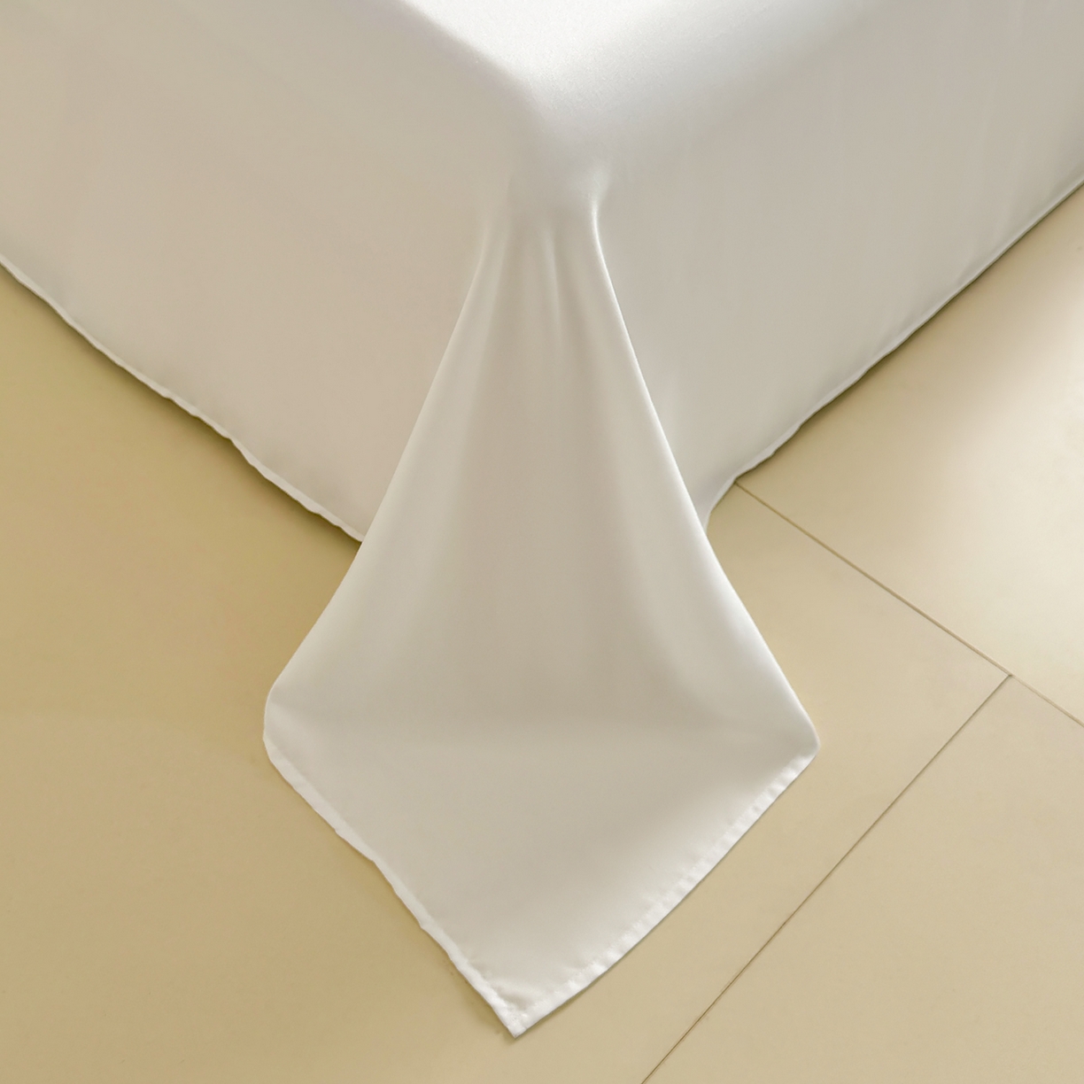 91家纺网 家纺一手货源 找家纺 十一家居 2025年新款ins风A类母婴级亲肤云朵水洗棉单床单 本白