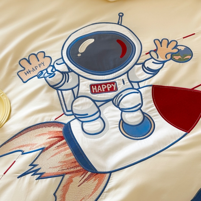 91家纺网 家纺一手货源 找家纺 （总）西西家居 2025新款100支长绒棉 澳棉四件套-银河骑手