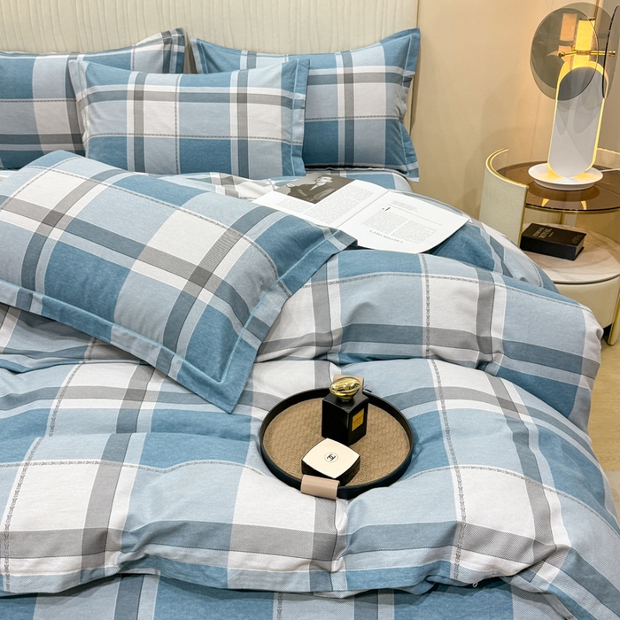 91家纺网 家纺一手货源 找家纺 木易家居 2026新款100%全棉纯棉加厚四件套（礼盒包装）（提供买家秀） 北海道-蓝