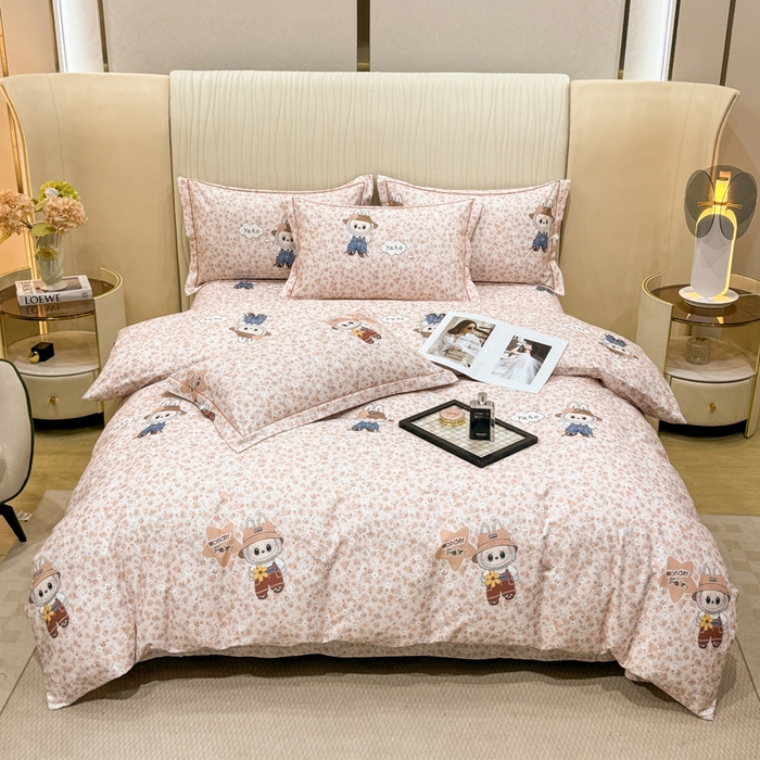 91家纺网 家纺一手货源 找家纺 木易家居 2026新款100%全棉纯棉加厚四件套（礼盒包装）（提供买家秀）布拉拉