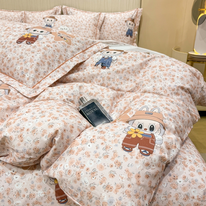 91家纺网 家纺一手货源 找家纺 木易家居 2026新款100%全棉纯棉加厚四件套（礼盒包装）（提供买家秀）布拉拉