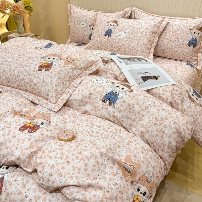 91家纺网 家纺一手货源 找家纺 木易家居 2026新款100%全棉纯棉加厚四件套（礼盒包装）（提供买家秀）布拉拉