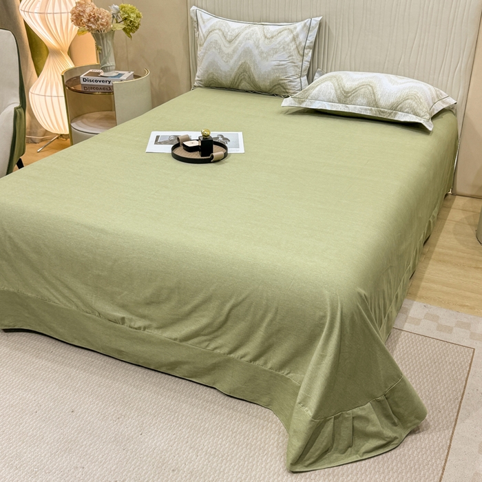 91家纺网 家纺一手货源 找家纺 木易家居 2026新款100%全棉纯棉加厚四件套（礼盒包装）（提供买家秀）风生水起-绿