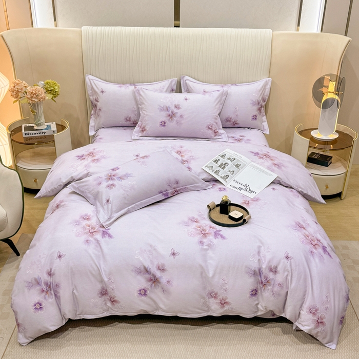 91家纺网 家纺一手货源 找家纺 木易家居 2026新款100%全棉纯棉加厚四件套（礼盒包装）（提供买家秀）花开富贵