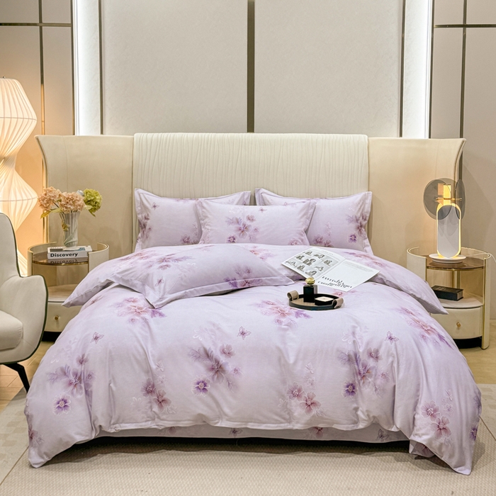 91家纺网 家纺一手货源 找家纺 木易家居 2026新款100%全棉纯棉加厚四件套（礼盒包装）（提供买家秀）花开富贵