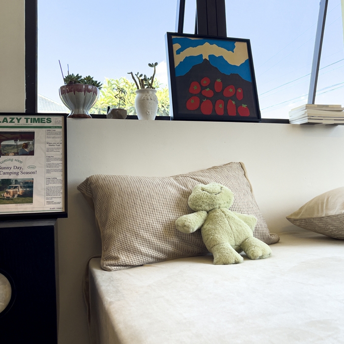 91家纺网 家纺一手货源 找家纺 捌月 2025冬季新款软绵绵华夫格棉加绒系列四件套 华夫格-浅卡其