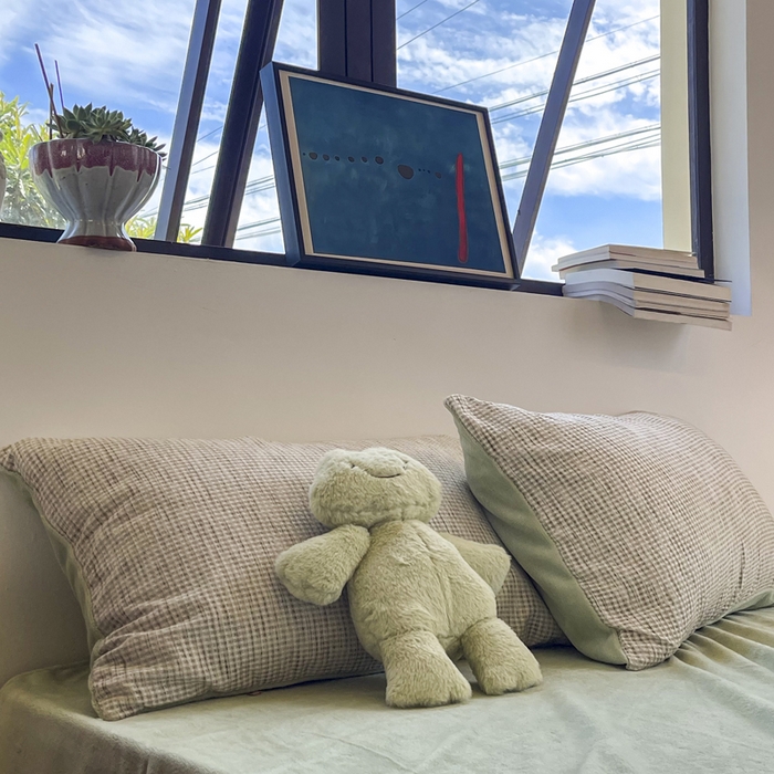 91家纺网 家纺一手货源 找家纺 捌月 2025冬季新款软绵绵华夫格棉加绒系列四件套 华夫格-天青绿