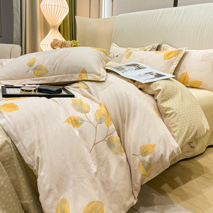 91家纺网 家纺一手货源 找家纺 木易家居 2026新款100%全棉纯棉加厚四件套（礼盒包装）（提供买家秀）金枝玉叶