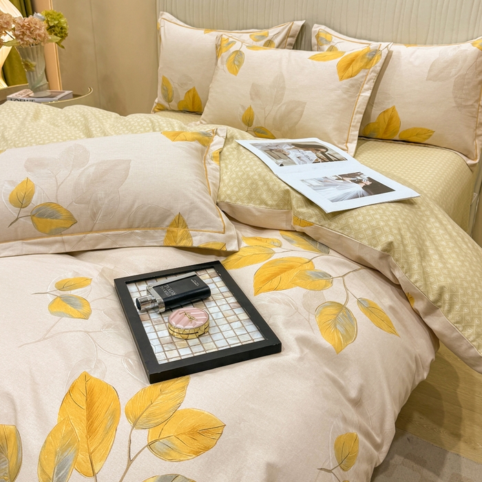 91家纺网 家纺一手货源 找家纺 木易家居 2026新款100%全棉纯棉加厚四件套（礼盒包装）（提供买家秀）金枝玉叶