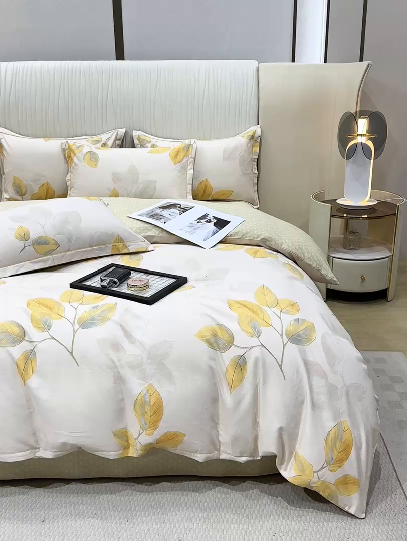 91家纺网 家纺一手货源 找家纺 木易家居 2026新款100%全棉纯棉加厚四件套（礼盒包装）（提供买家秀）金枝玉叶