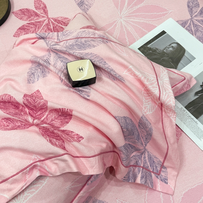 91家纺网 家纺一手货源 找家纺 木易家居 2026新款100%全棉纯棉加厚四件套（礼盒包装）（提供买家秀）香山红叶-粉