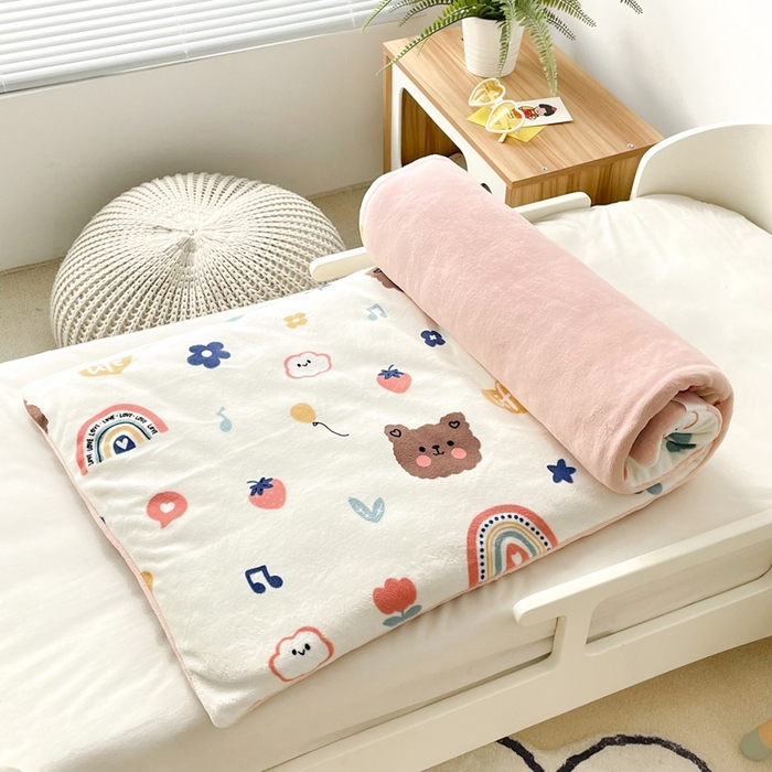 91家纺网 家纺一手货源 找家纺 （总）嗨生活 2025新款加厚230克牛奶绒儿童三件套幼儿园三件套