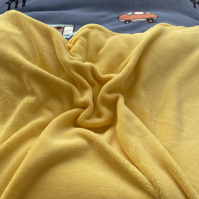 91家纺网 家纺一手货源 找家纺 嗨生活 2025新款加厚230克牛奶绒儿童三件套幼儿园三件套 总动员