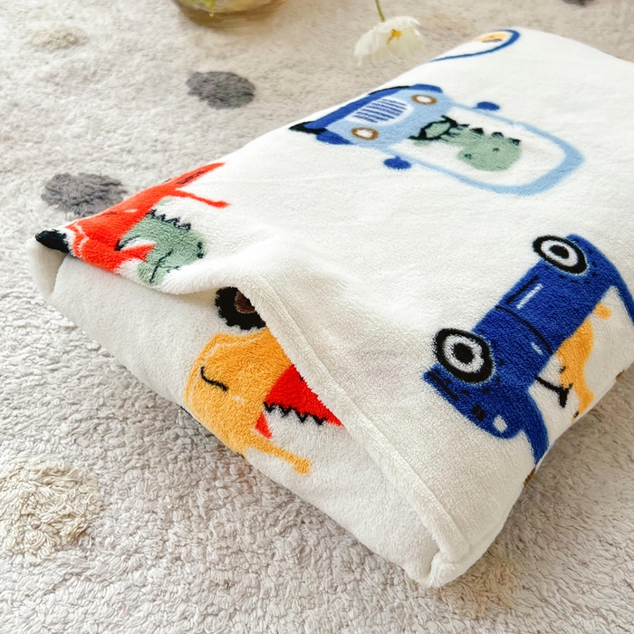 91家纺网 家纺一手货源 找家纺 嗨生活 2025新款加厚230克牛奶绒儿童三件套幼儿园三件套 汽车嘟嘟