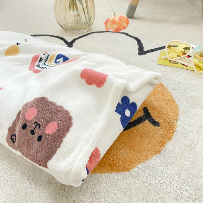 91家纺网 家纺一手货源 找家纺 嗨生活 2025新款加厚230克牛奶绒儿童三件套幼儿园三件套 嘟嘟熊