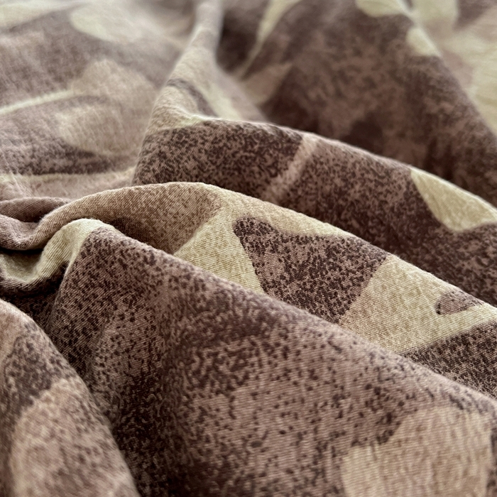 91家纺网 家纺一手货源 找家纺 仟网汇 2025新款亚麻复古花边系列四件套花影棕