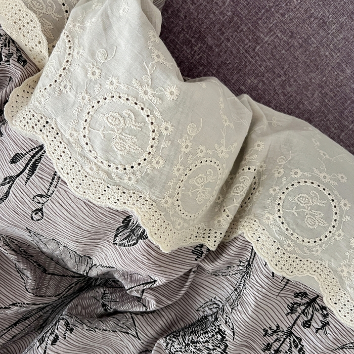 91家纺网 家纺一手货源 找家纺 仟网汇 2025新款亚麻复古花边系列四件套麦卡伦