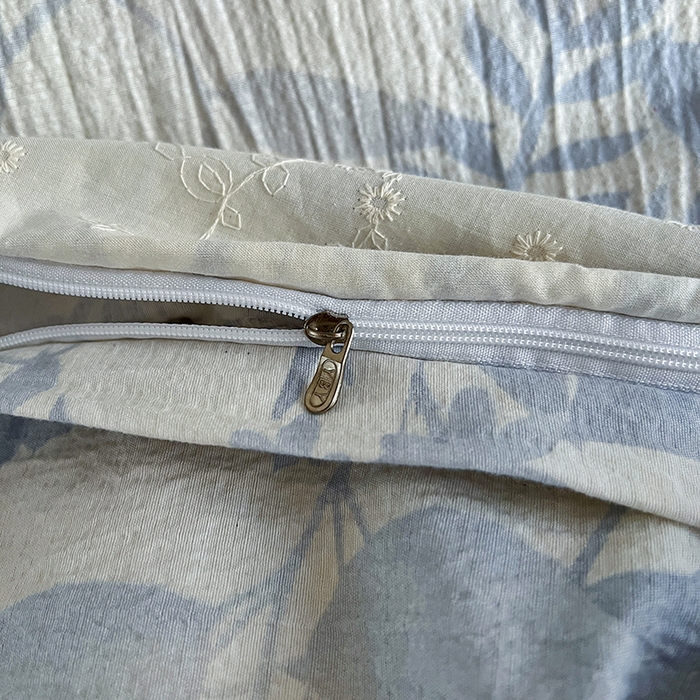 91家纺网 家纺一手货源 找家纺 仟网汇 2025新款亚麻复古花边系列四件套木槿兰