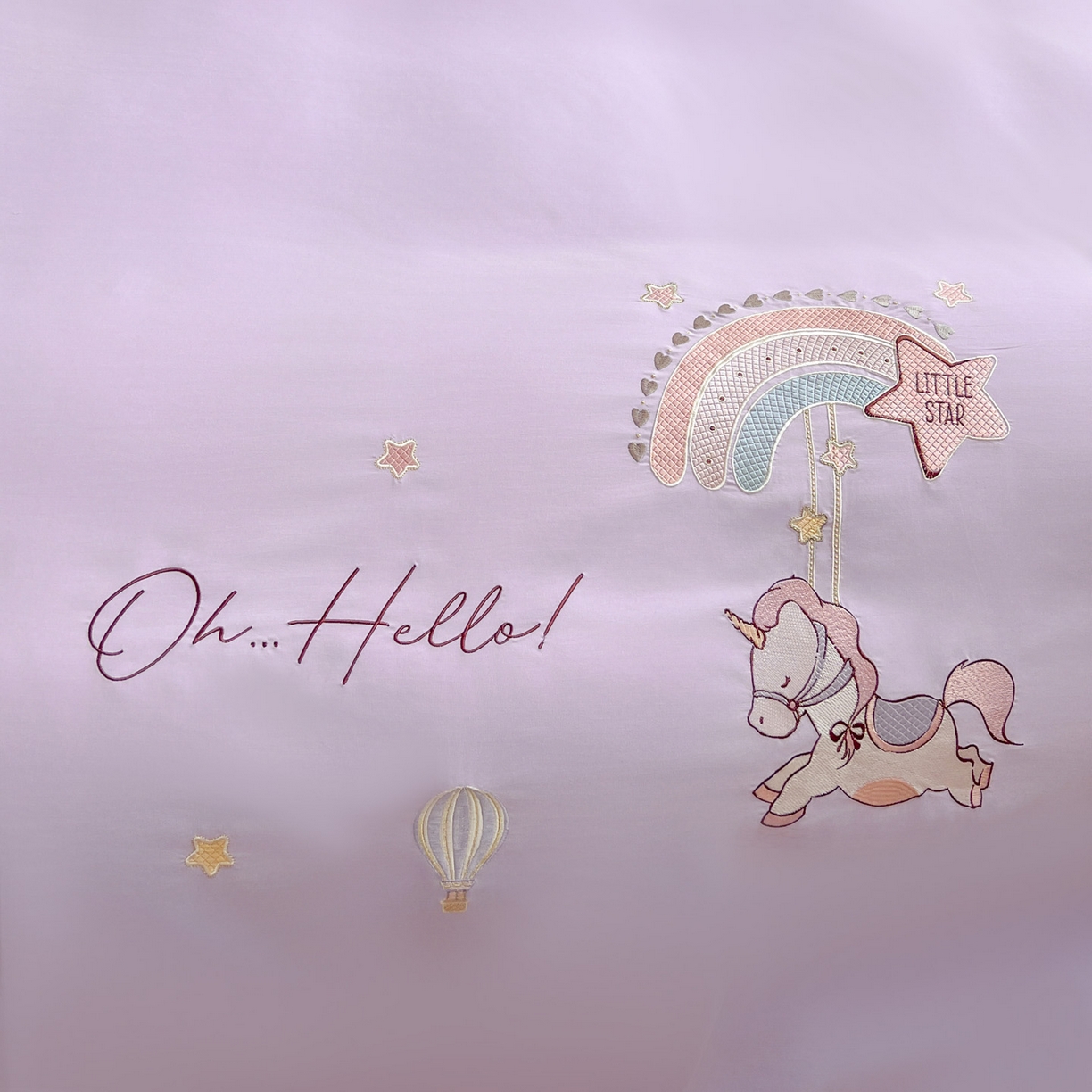 91家纺网 家纺一手货源 找家纺 文黛家居 2025新款高克重水洗棉绣花四件套-彩虹牧马 彩虹牧马-紫