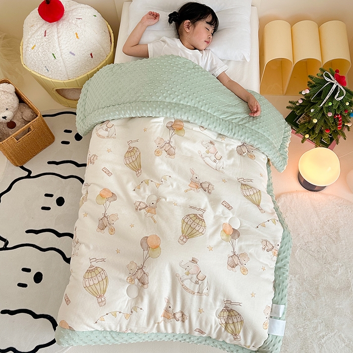 嗨生活 2025新款森林系原创儿童全棉双层纱春秋被冬被幼儿园被子 缤纷马戏团