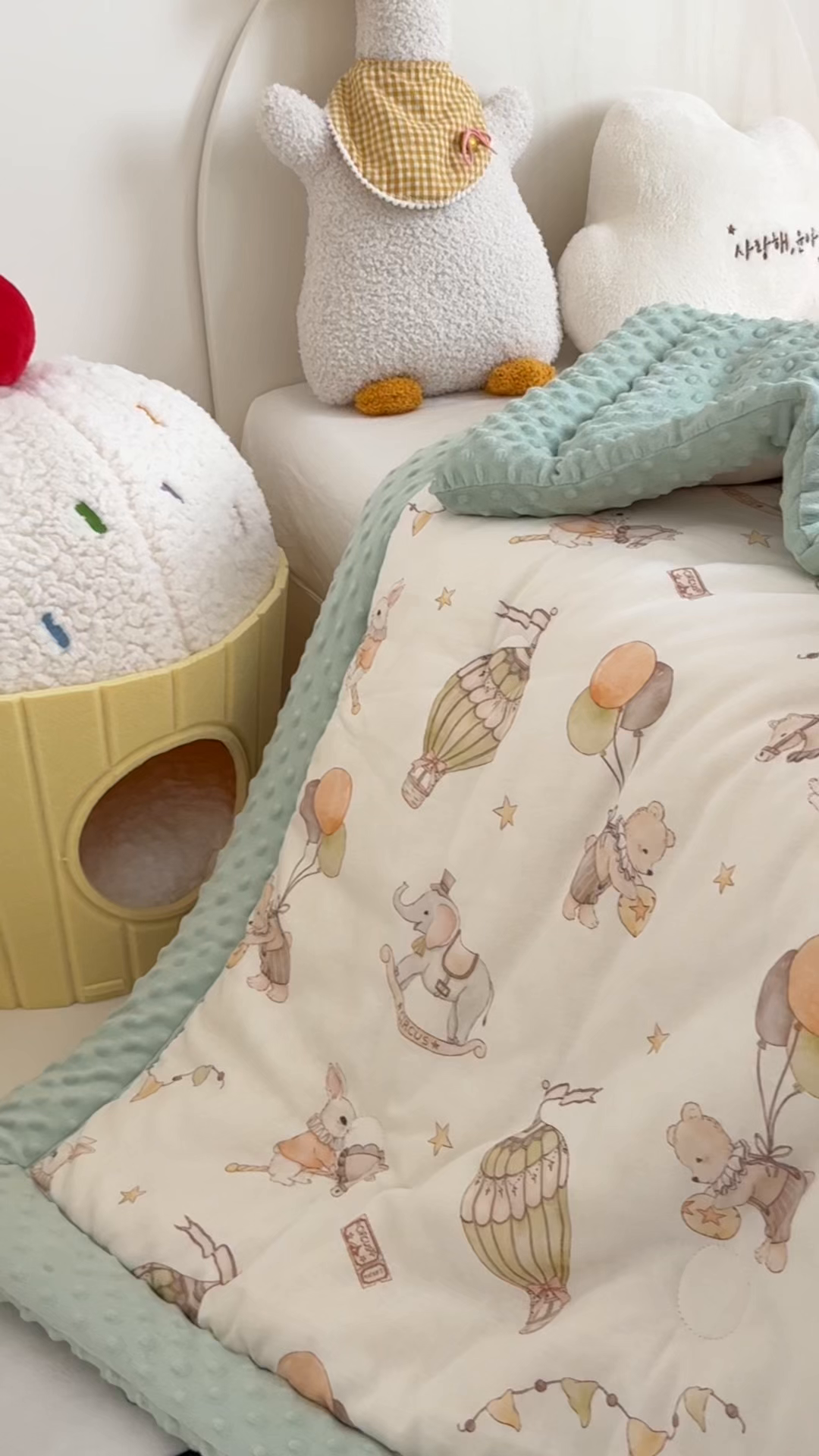 91家纺网 家纺一手货源 找家纺 （总）嗨生活 2025新款森林系原创儿童全棉双层纱春秋被冬被幼儿园被子