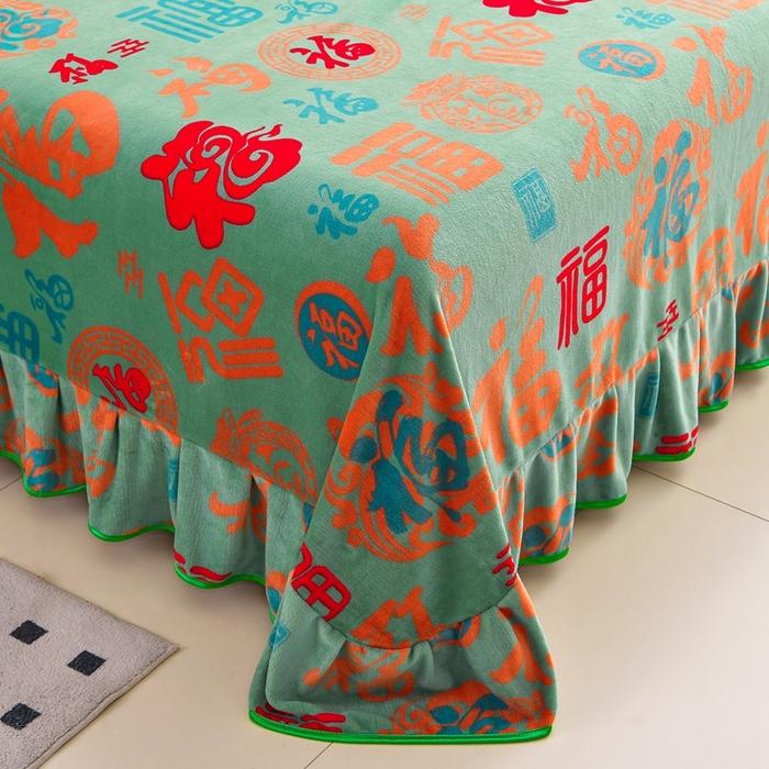 91家纺网 家纺一手货源 找家纺 诺梵家纺 2025新款8斤加厚保暖金貂绒牛奶绒印花四件套 百福