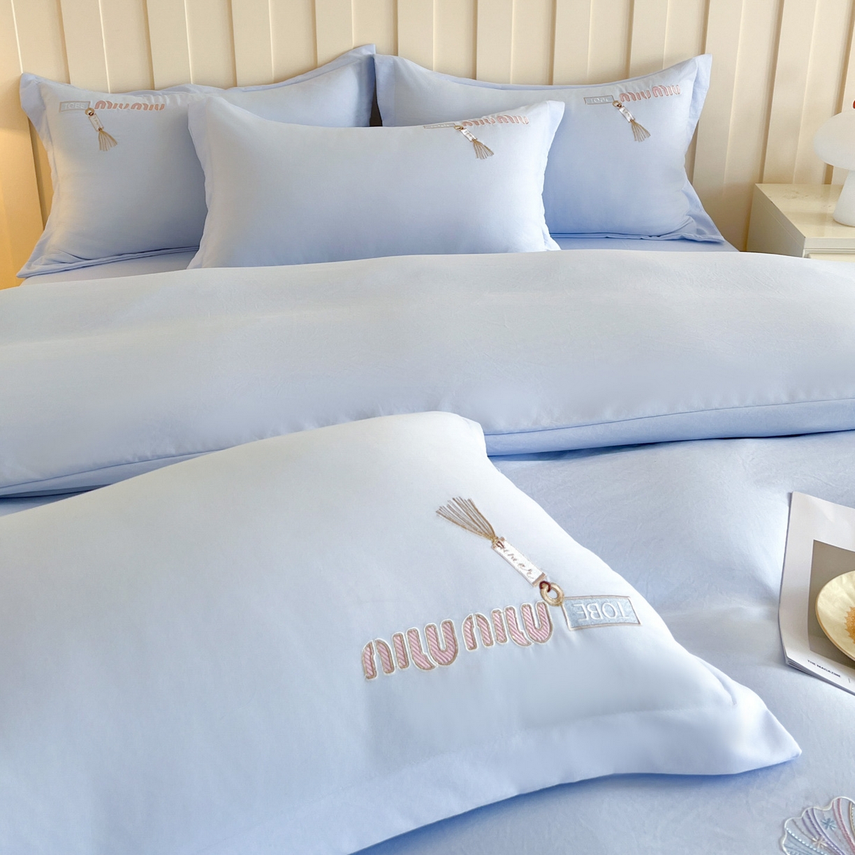 91家纺网 家纺一手货源 找家纺 （总）文黛家居 2025新款高克重水洗棉绣花四件套-梦恋