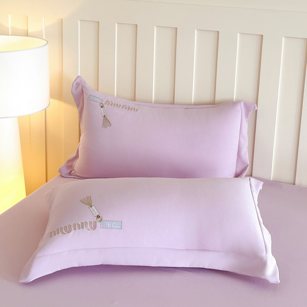 91家纺网 家纺一手货源 找家纺 文黛家居 2025新款高克重水洗棉绣花四件套-梦恋 梦恋-紫