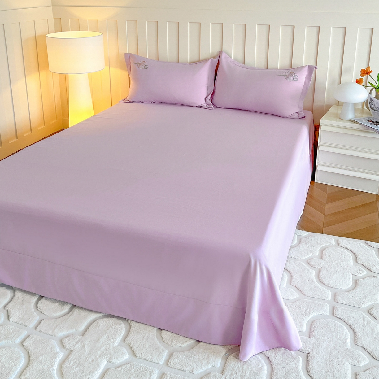 91家纺网 家纺一手货源 找家纺 （总）文黛家居 2025新款高克重水洗棉绣花四件套-奢侈生活