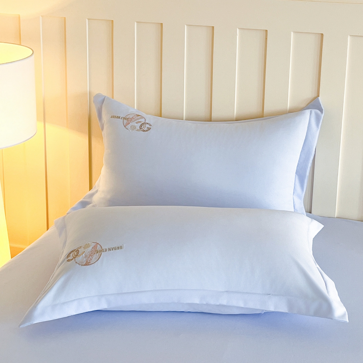 91家纺网 家纺一手货源 找家纺 文黛家居 2025新款高克重水洗棉绣花四件套-奢侈生活 奢侈生活-浅蓝