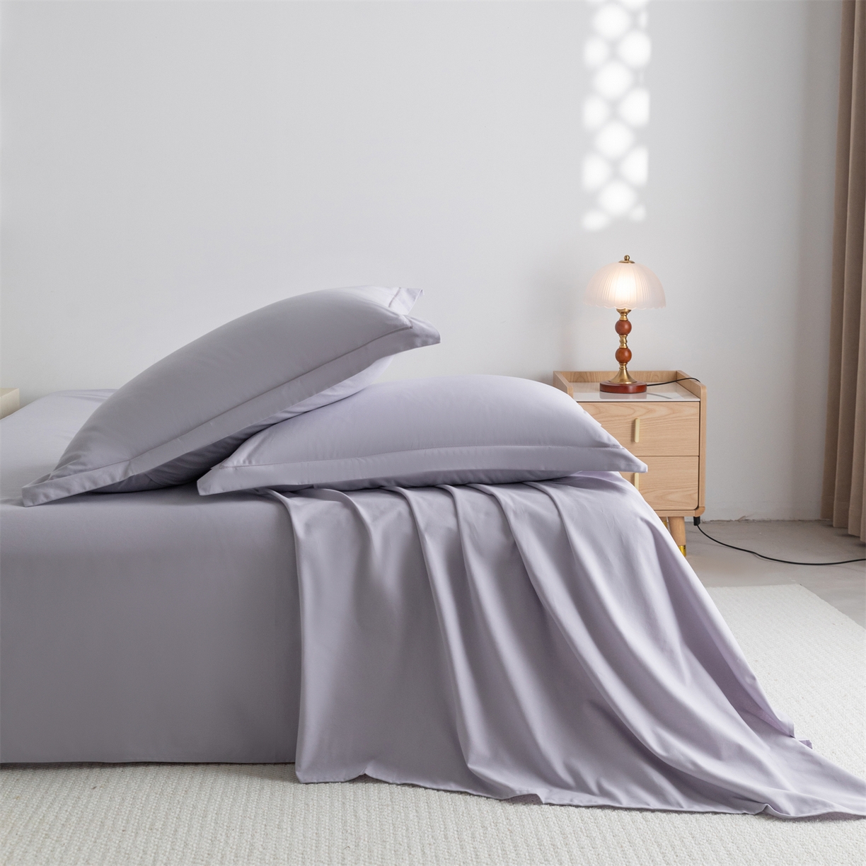 91家纺网 家纺一手货源 找家纺 （总）宝时兰 2025新款加厚100%全棉高支高密长绒棉纯色磨毛床单纯棉单件床单-系列二【提供买家秀/可定制其他尺寸】