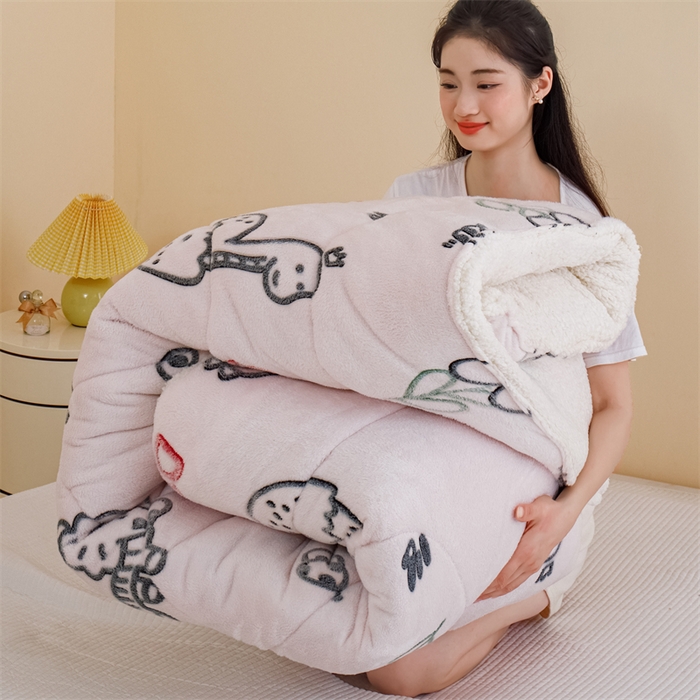 91家纺网 家纺一手货源 找家纺 曼町家居 2025新款加厚升级款雪花绒印花冬被 被子被芯 恐龙乐园