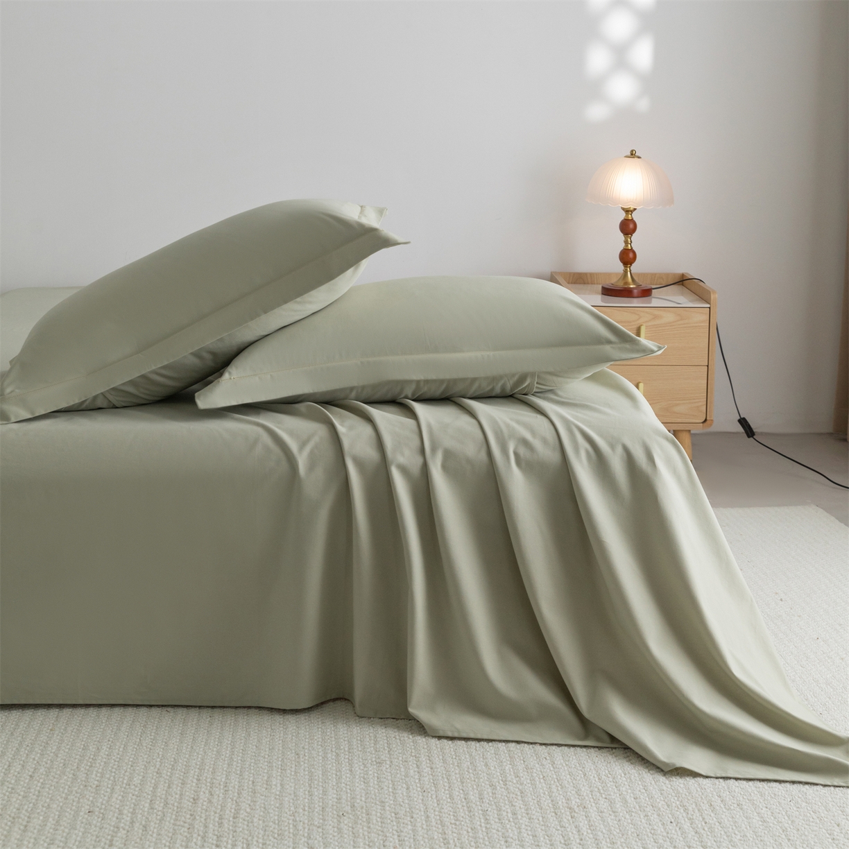 91家纺网 家纺一手货源 找家纺 （总）宝时兰 2025新款加厚100%全棉高支高密长绒棉纯色磨毛床单纯棉单件床单-系列二【提供买家秀/可定制其他尺寸】