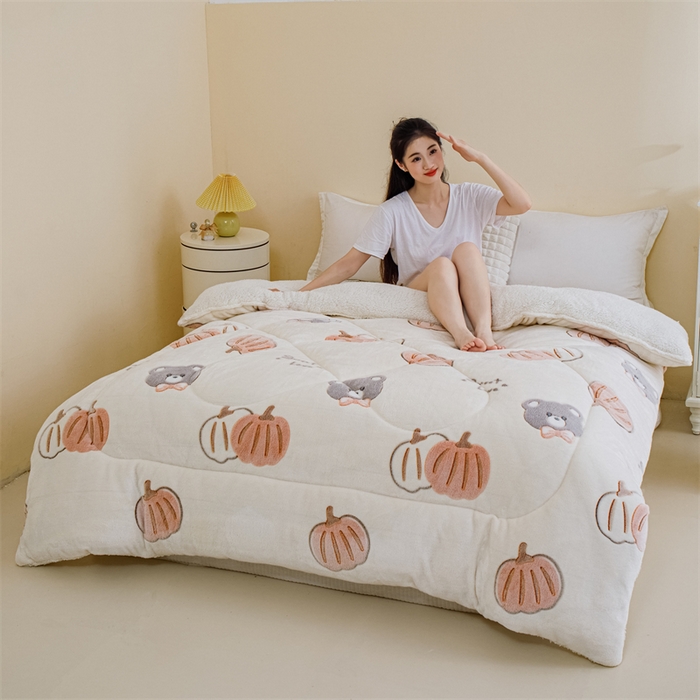 91家纺网 家纺一手货源 找家纺 曼町家居 2025新款加厚升级款雪花绒印花冬被 被子被芯 绅士派对