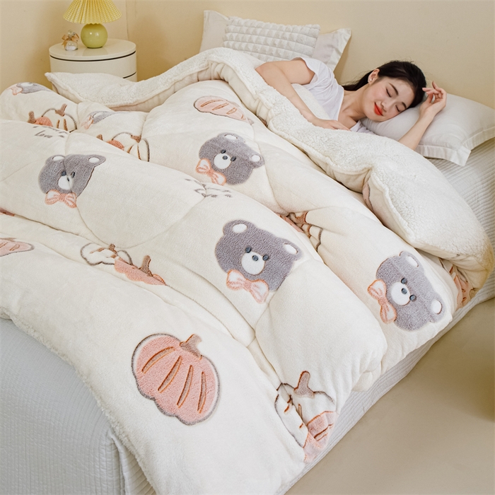 91家纺网 家纺一手货源 找家纺 曼町家居 2025新款加厚升级款雪花绒印花冬被 被子被芯 绅士派对