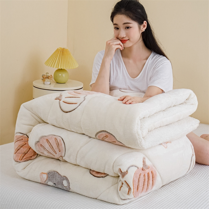 91家纺网 家纺一手货源 找家纺 曼町家居 2025新款加厚升级款雪花绒印花冬被 被子被芯 绅士派对