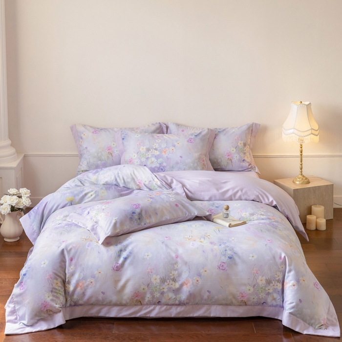 巧玲珑 2025新款ABk版新疆棉双拼四件套（新花色已更新）春日来信