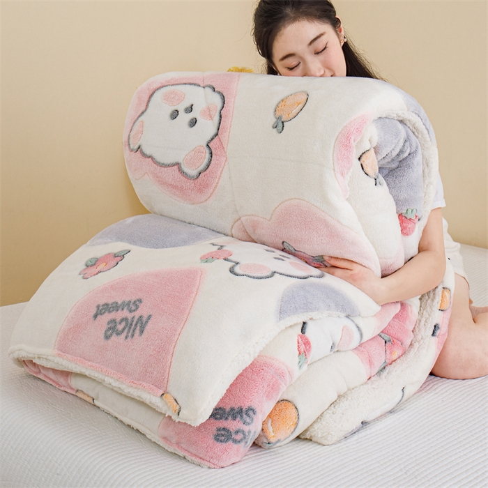 曼町家居 2025新款加厚升级款雪花绒印花冬被 被子被芯 甜蜜小熊