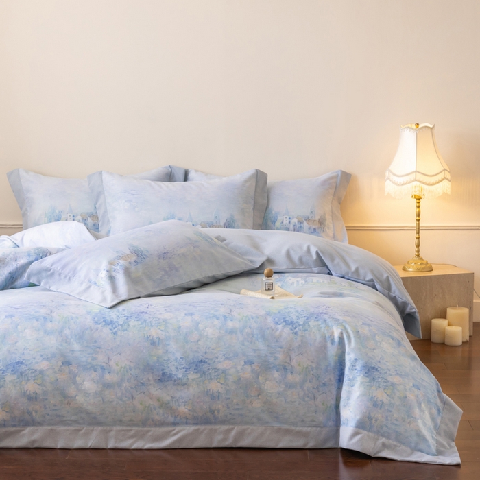 91家纺网 家纺一手货源 找家纺 巧玲珑 2025新款ABk版新疆棉双拼四件套（新花色已更新）繁花隽永