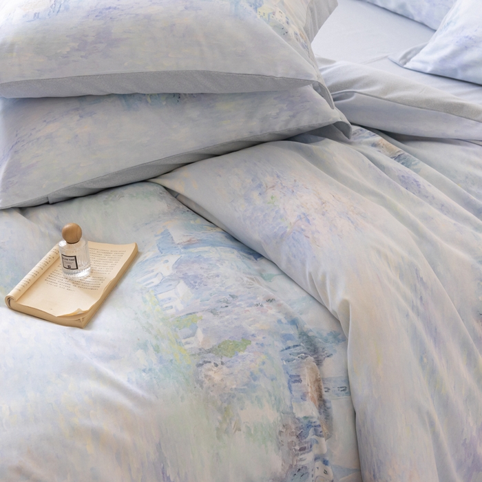 91家纺网 家纺一手货源 找家纺 巧玲珑 2025新款ABk版新疆棉双拼四件套（新花色已更新）繁花隽永