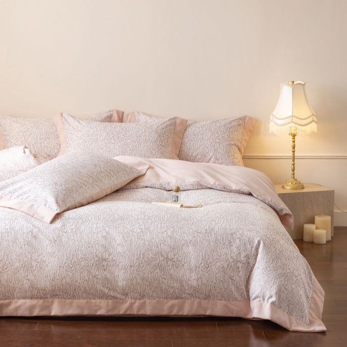 91家纺网 家纺一手货源 找家纺 巧玲珑 2025新款ABk版新疆棉双拼四件套（新花色已更新）浪漫主义