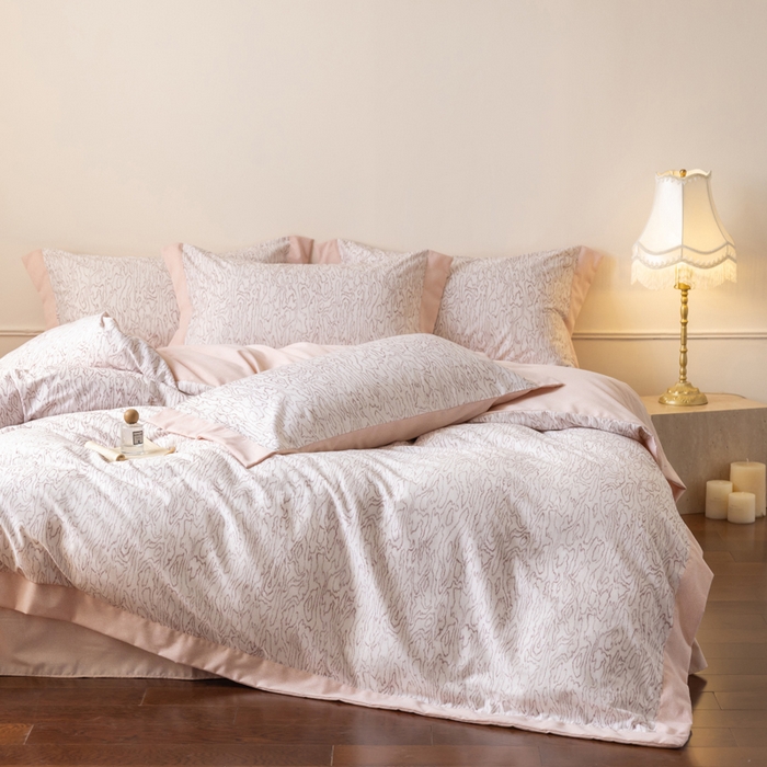 91家纺网 家纺一手货源 找家纺 巧玲珑 2025新款ABk版新疆棉双拼四件套（新花色已更新）浪漫主义