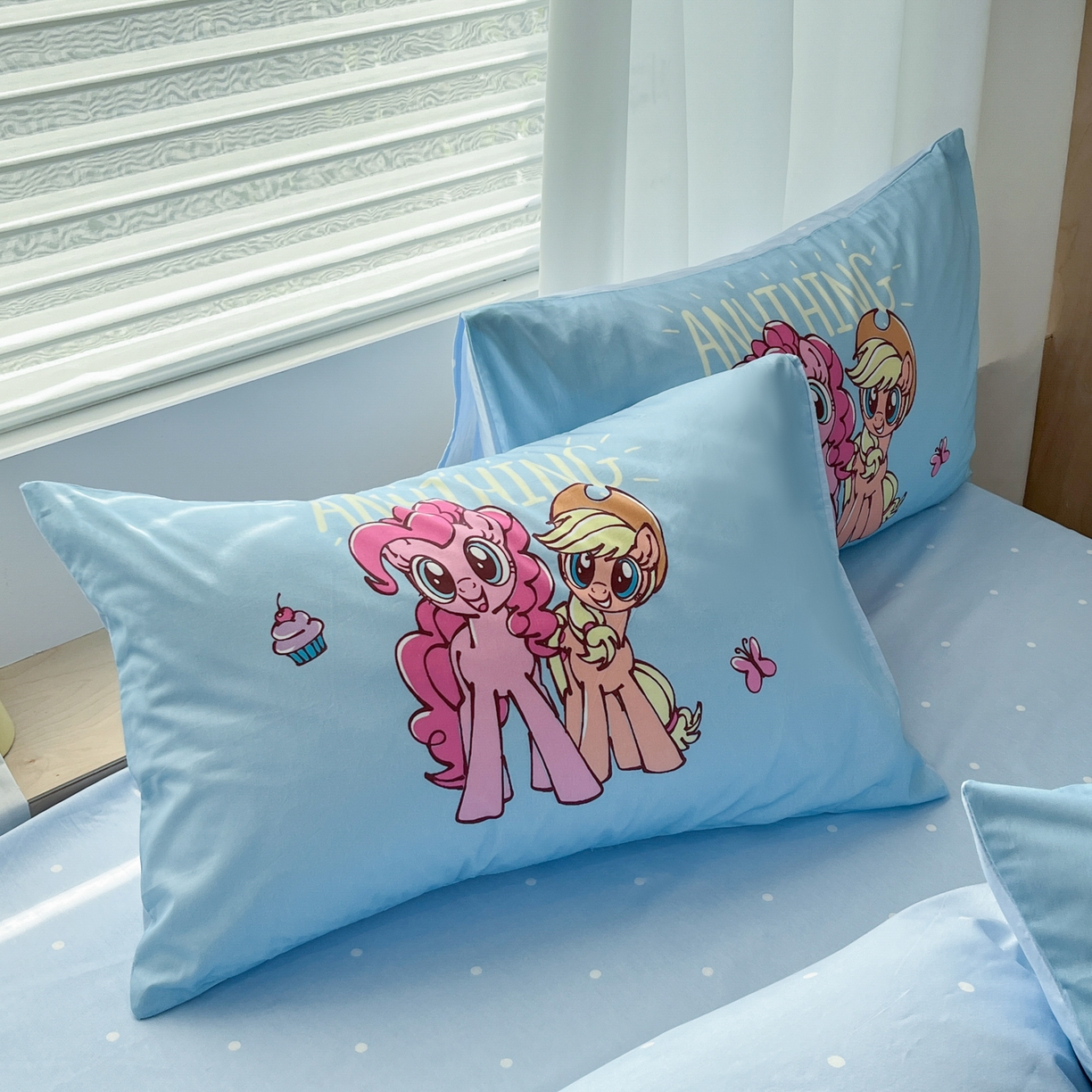 91家纺网 家纺一手货源 找家纺 暮思家居 2025新款正版授权小马宝莉大版全棉数码印花纯棉四件套 大版-魔力宝莉