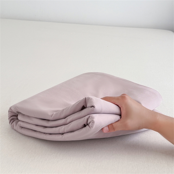 91家纺网 家纺一手货源 找家纺 宝时兰 2025新款加厚100%全棉高支高密长绒棉纯色磨毛床单纯棉单件床单-系列二【提供买家秀/可定制其他尺寸】 叠拍图