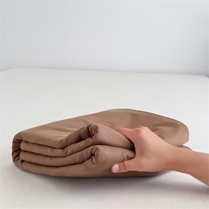 91家纺网 家纺一手货源 找家纺 宝时兰 2025新款加厚100%全棉高支高密长绒棉纯色磨毛床单纯棉单件床单-系列二【提供买家秀/可定制其他尺寸】 叠拍图