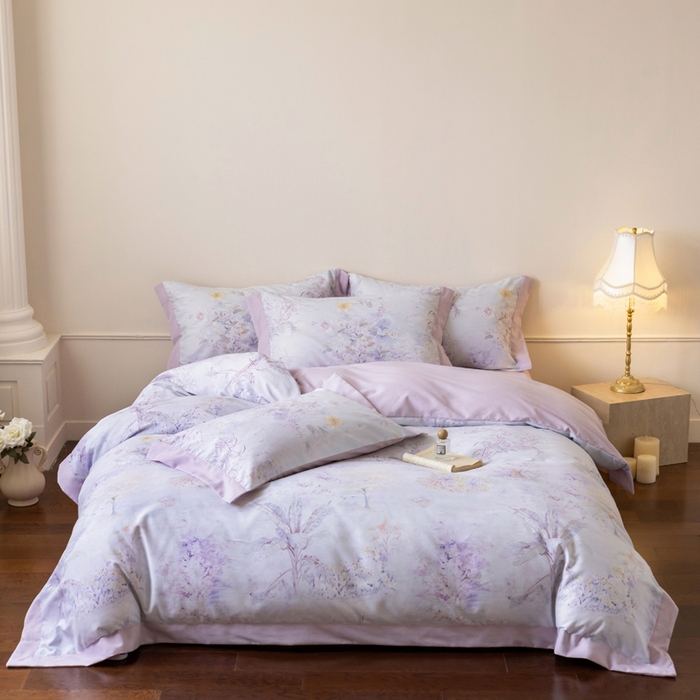 巧玲珑 2025新款ABk版新疆棉双拼四件套（新花色已更新）四月花语